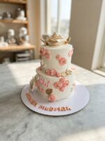 Two Tier Floral Cake - Image 6