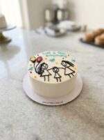 Cute Family Birthday Doodle Cake